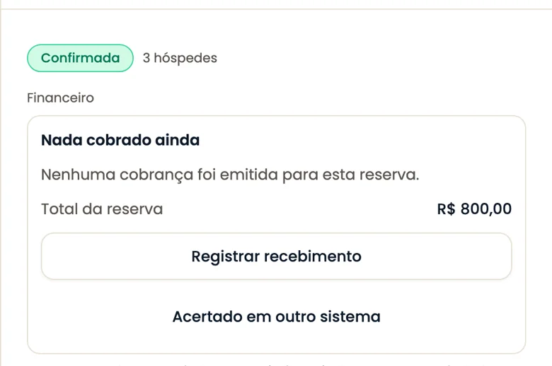 Bloco financeiro da reserva