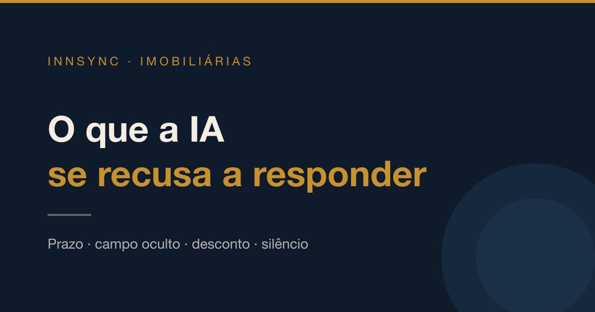 Capa do artigo sobre o que uma IA deve se recusar a responder num acervo imobiliário