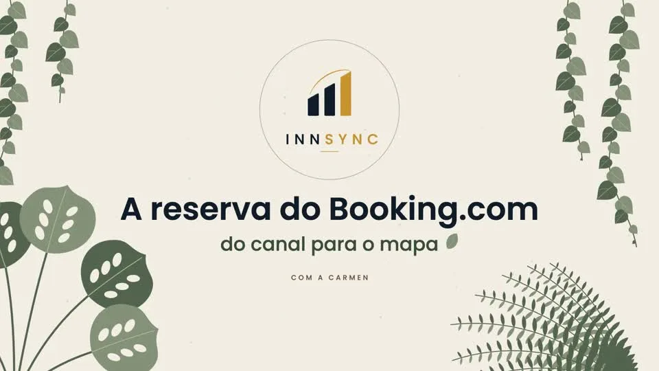 A reserva que chega do Booking.com